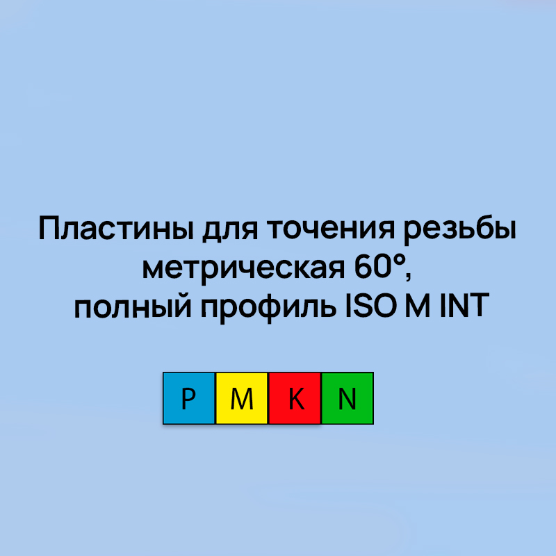 Пластины для точения резьбы метрическая 60°, полный профиль ISO M INT