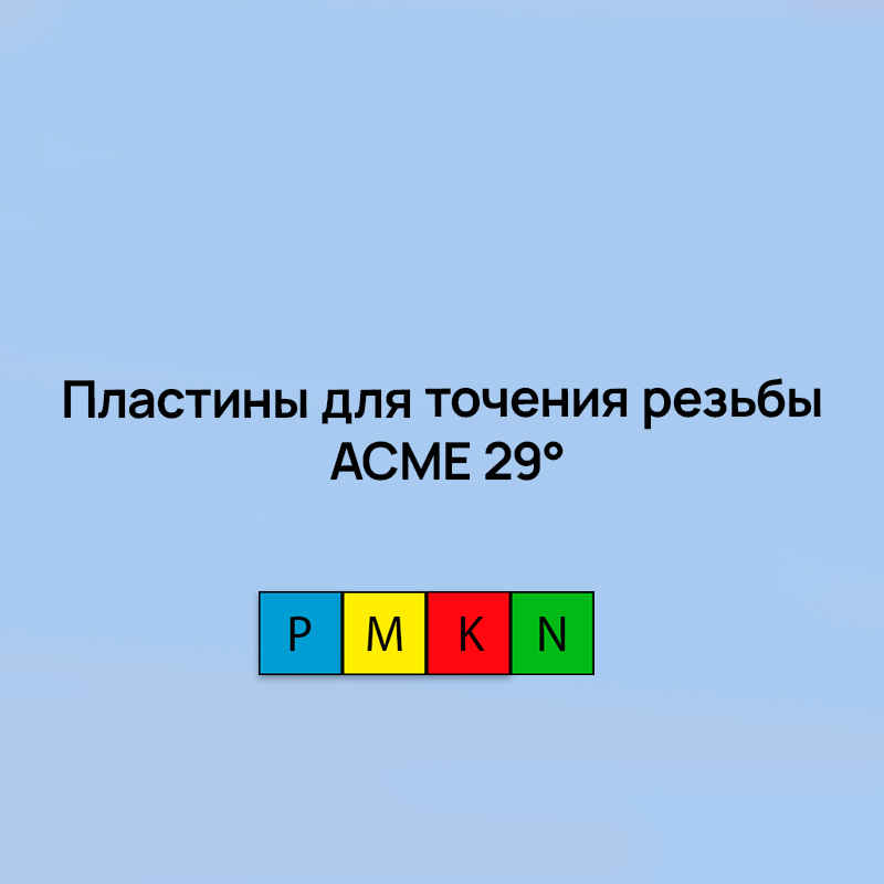 Пластины для точения резьбы ACME 29° ACME