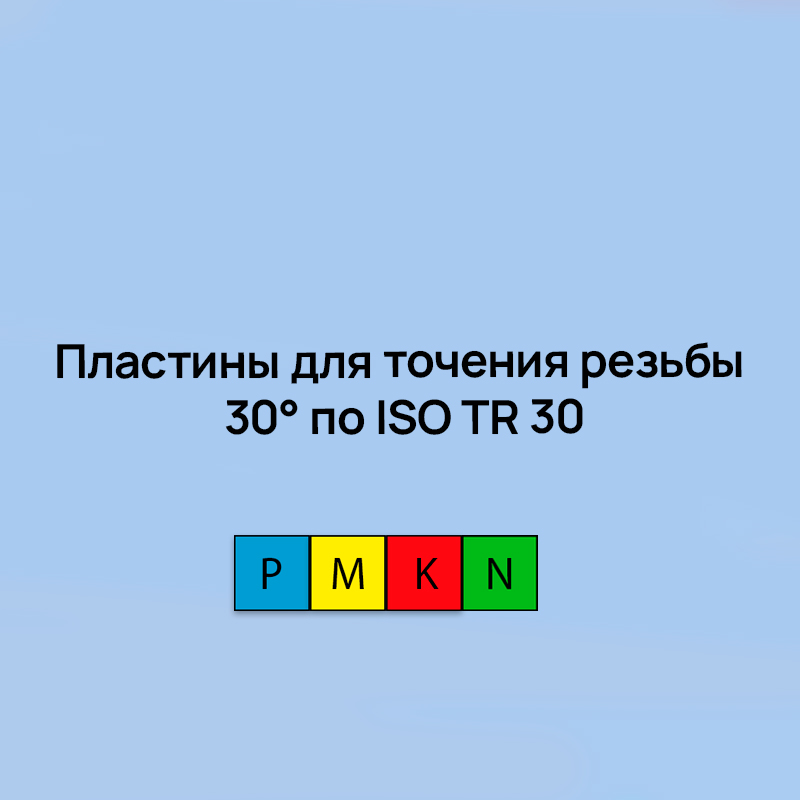 Пластины для точения резьбы трапецеидальная 30° по ISO TR 30