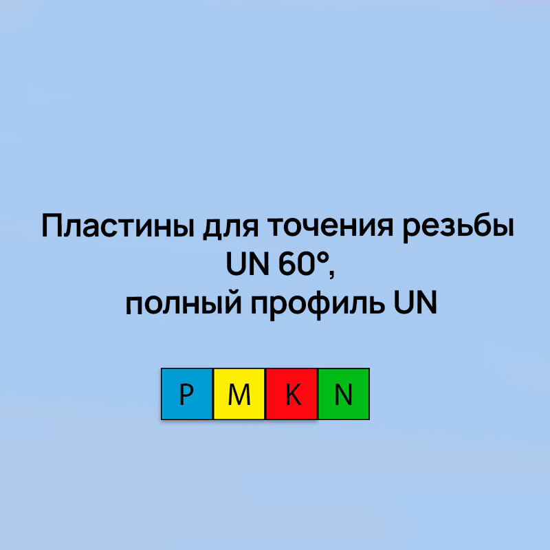 Пластины для точения резьбы UN 60°, полный профиль UN